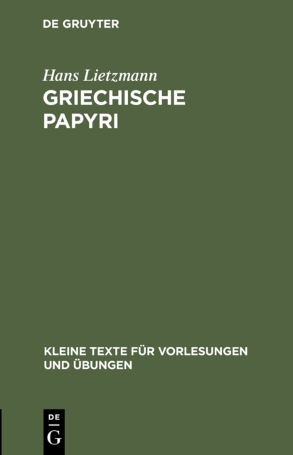 Griechische Papyri, PDF eBook