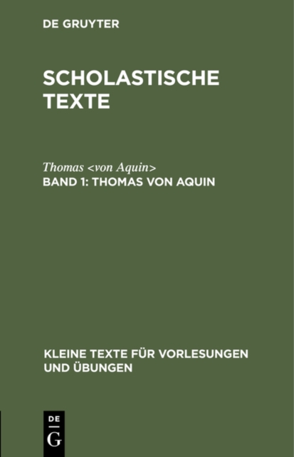 Thomas von Aquin : Texte zum Gottesbeweis, PDF eBook