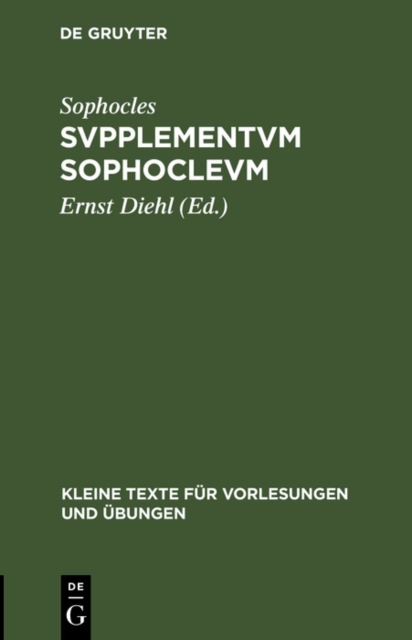 Svpplementvm Sophoclevm, PDF eBook