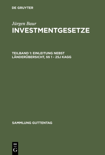 Einleitung nebst Landerubersicht,  1 - 25j KAGG, PDF eBook