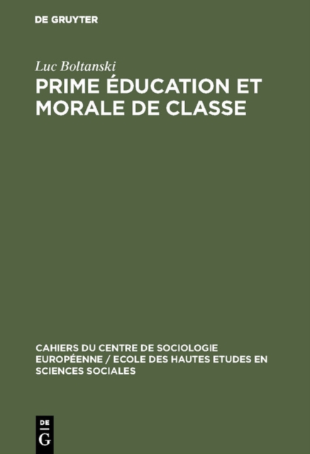 Prime education et morale de classe, PDF eBook