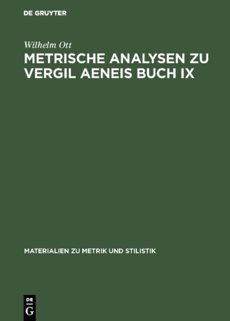Metrische Analysen zu Vergil Aeneis Buch IX, PDF eBook