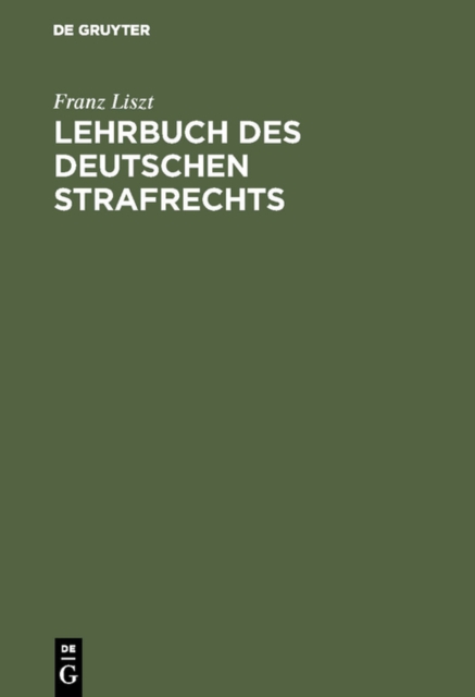Lehrbuch des deutschen Strafrechts, PDF eBook