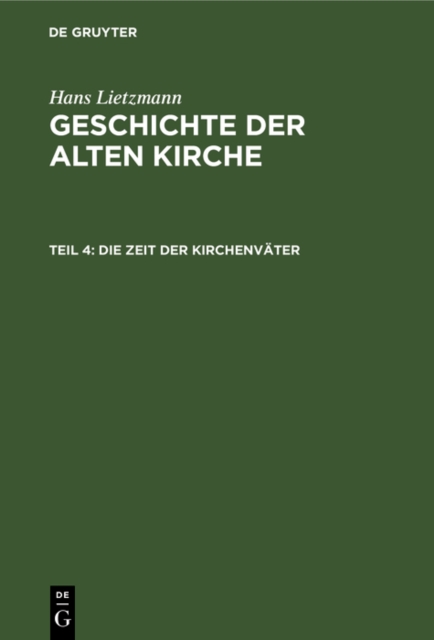 Die Zeit der Kirchenvater, PDF eBook
