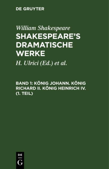 Konig Johann. Konig Richard II. Konig Heinrich IV. (1. Teil), PDF eBook