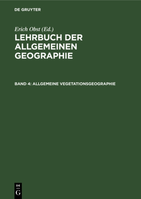 Allgemeine Vegetationsgeographie, PDF eBook