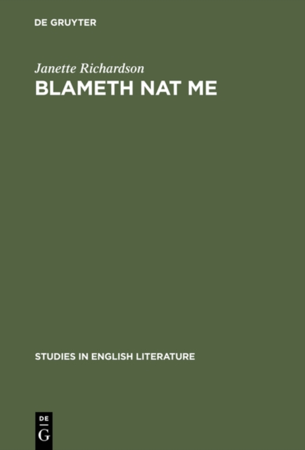 Blameth nat me : A study of imagery in Chaucer's fabliaux, PDF eBook