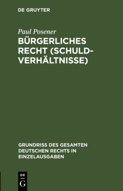 Burgerliches Recht (Schuldverhaltnisse), PDF eBook