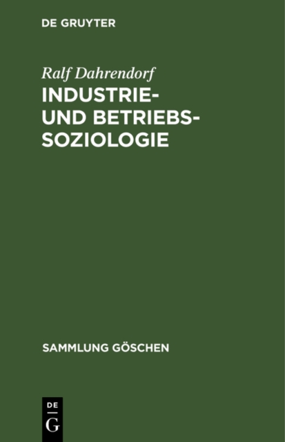 Industrie- und Betriebssoziologie, PDF eBook