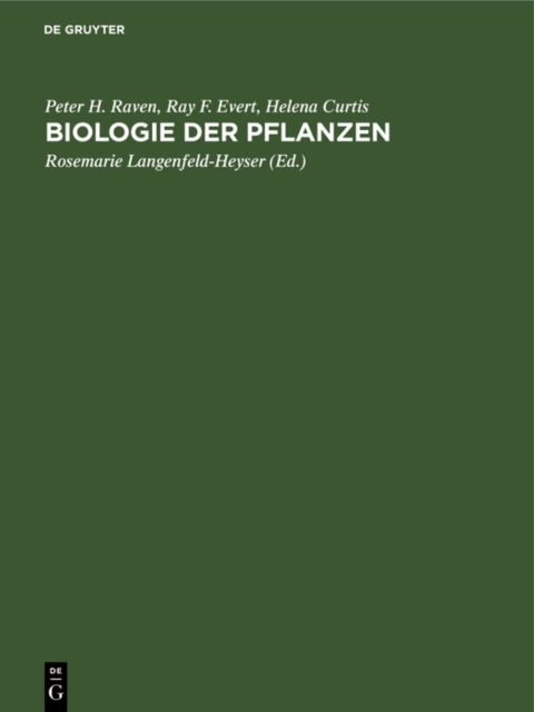 Biologie der Pflanzen, PDF eBook