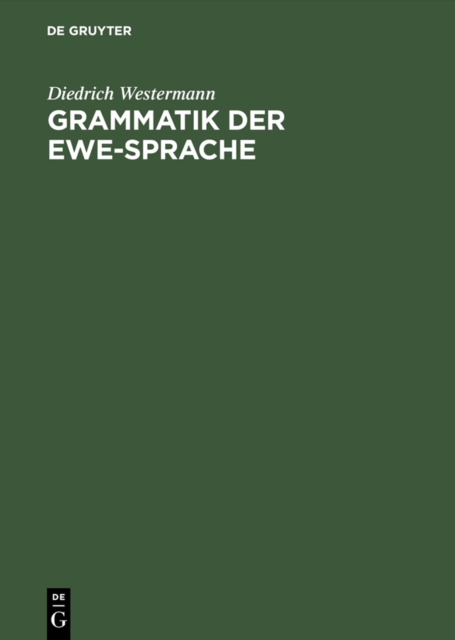 Grammatik der Ewe-Sprache, PDF eBook