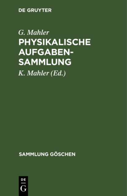 Physikalische Aufgabensammlung, PDF eBook
