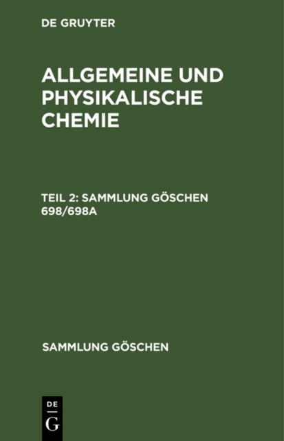 Allgemeine und physikalische Chemie. Teil 2, PDF eBook