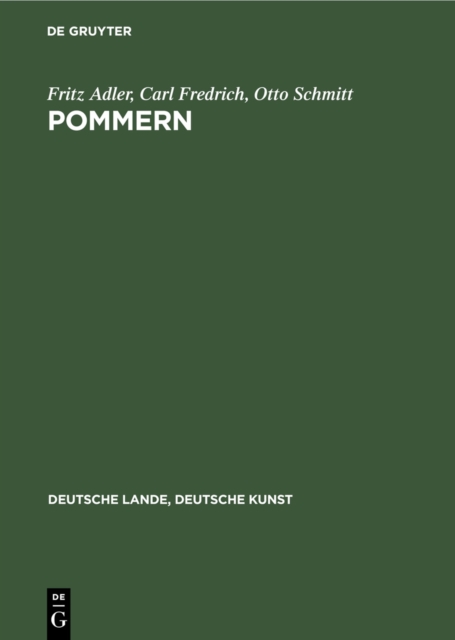 Pommern : Aufgenommen von der Staatlichen Bildstelle, PDF eBook