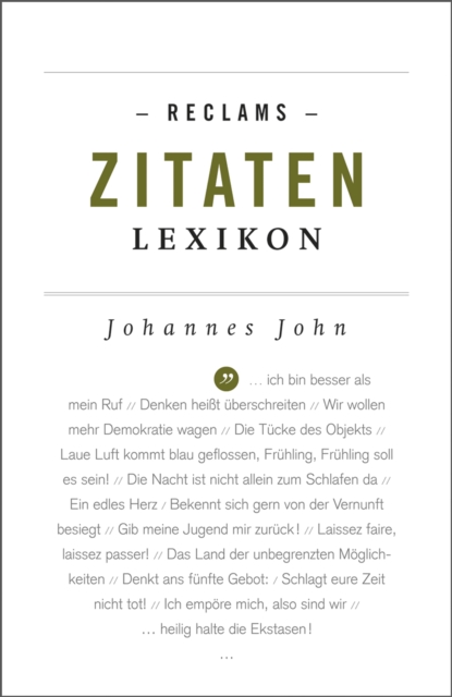 Reclams Zitaten-Lexikon : Reclams Universal-Bibliothek, EPUB eBook