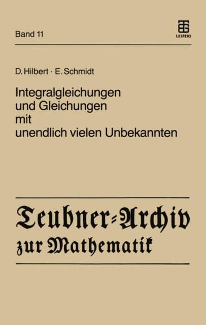 Integralgleichungen und Gleichungen mit unendlich vielen Unbekannten, PDF eBook