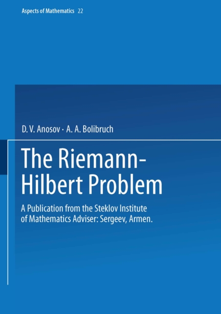 The Riemann Hilbert Problem A Publication From The Steklov Institute