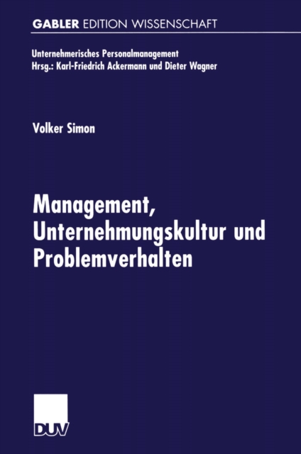 Management, Unternehmungskultur und Problemverhalten, PDF eBook
