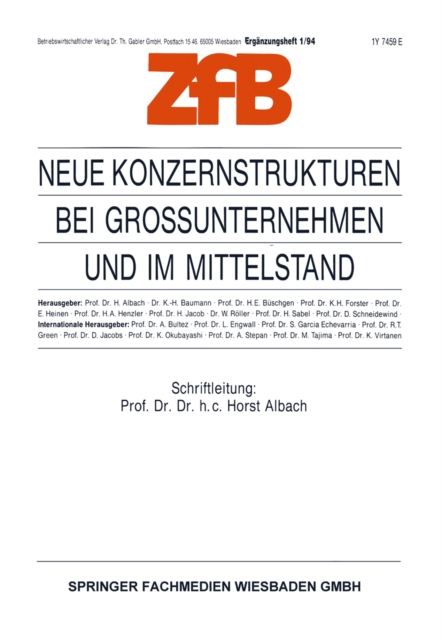 Neue Konzernstrukturen bei Grounternehmen und im Mittelstand, PDF eBook