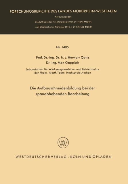 Die Aufbauschneidenbildung bei der spanabhebenden Bearbeitung, PDF eBook