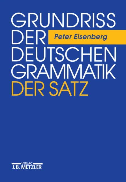 Grundriss der deutschen Grammatik : Band 2: Der Satz, PDF eBook