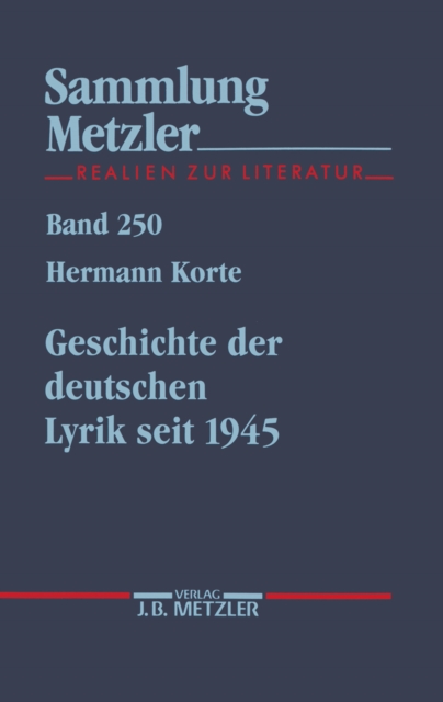Geschichte der deutschen Lyrik seit 1945, PDF eBook