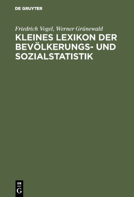 Kleines Lexikon der Bevolkerungs- und Sozialstatistik, PDF eBook