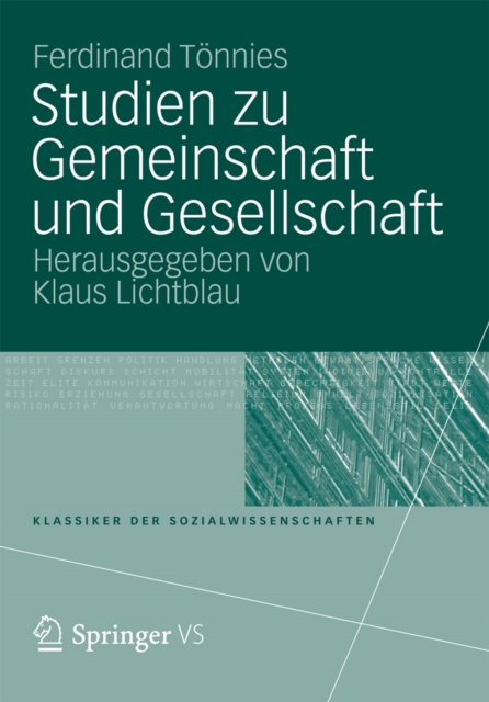 Studien zu Gemeinschaft und Gesellschaft, PDF eBook