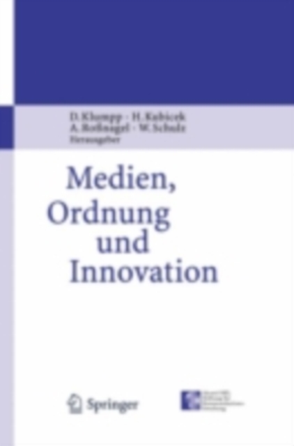 Medien, Ordnung und Innovation, PDF eBook