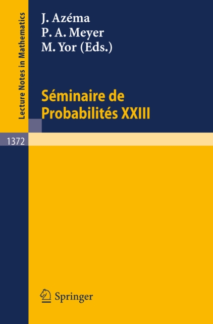Seminaire de Probabilites XXIII, PDF eBook