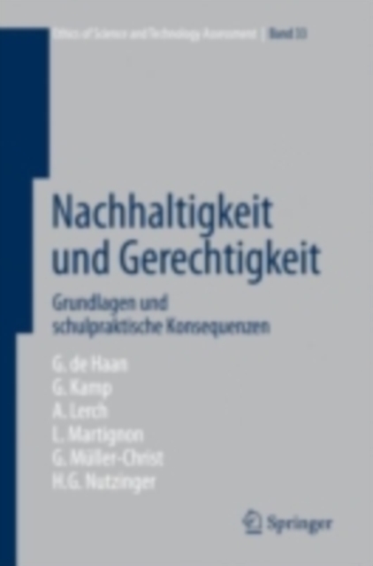 Nachhaltigkeit und Gerechtigkeit : Grundlagen und schulpraktische Konsequenzen, PDF eBook