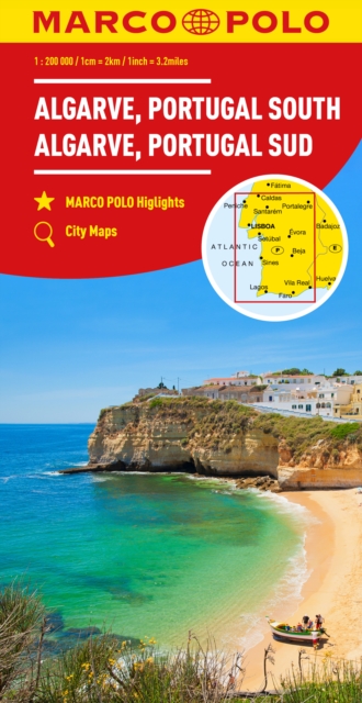 Algarve, Portugal South Marco Polo Map, Sheet map, folded Book