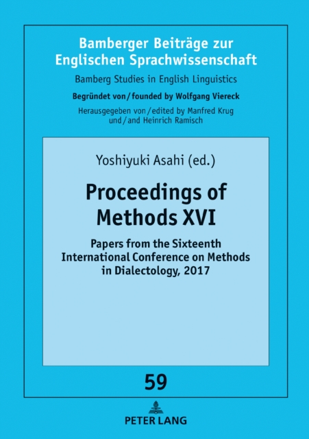 Proceedings of Methods XVI : Papers from the sixteenth international conference on Methods in Dialectology, 2017, PDF eBook