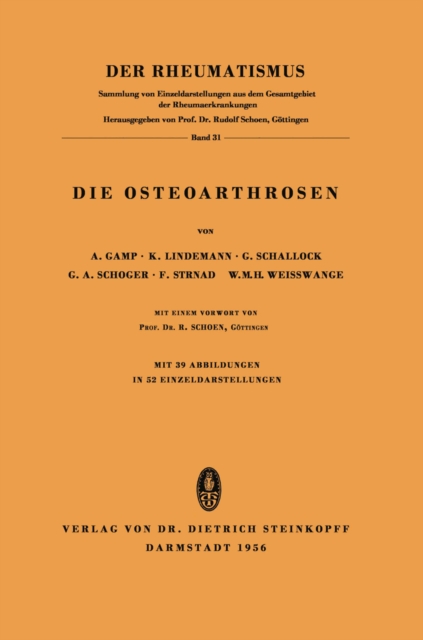 Die Osteoarthrosen, PDF eBook