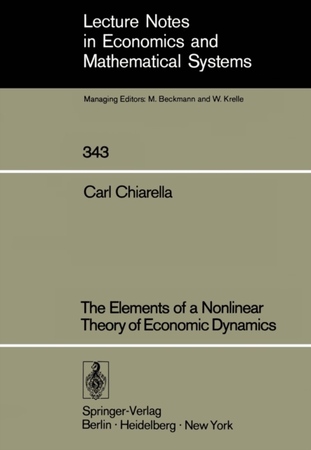 The Elements of a Nonlinear Theory of Economic Dynamics, PDF eBook