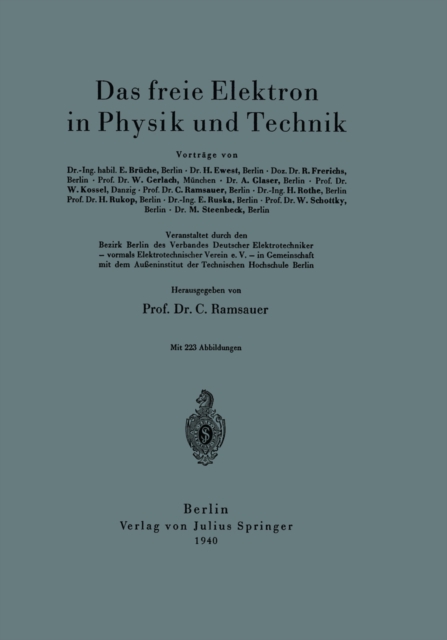 Das freie Elektron in Physik und Technik, PDF eBook
