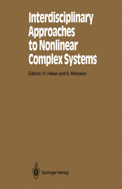 Interdisciplinary Approaches to Nonlinear Complex Systems, PDF eBook