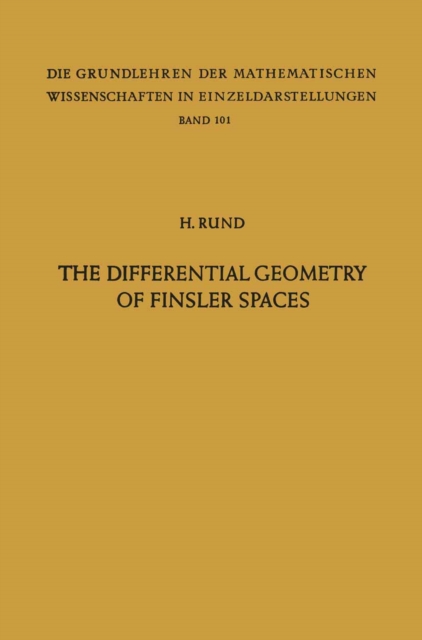 The Differential Geometry of Finsler Spaces, PDF eBook