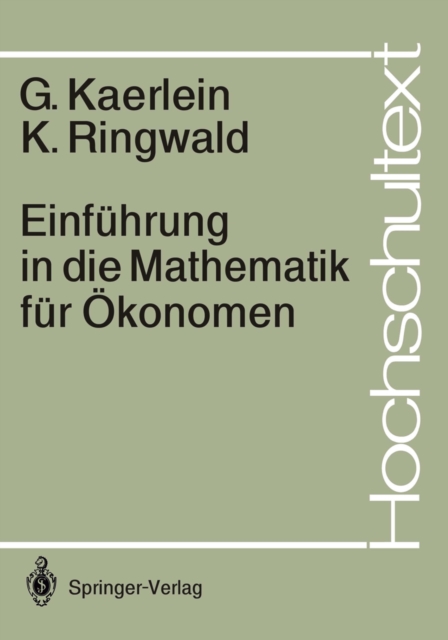 Einfuhrung in die Mathematik fur Okonomen, PDF eBook