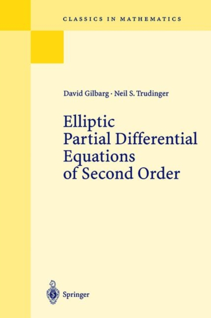 Elliptic Partial Differential Equations of Second Order, PDF eBook