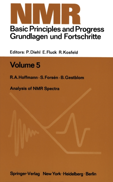 Analysis of NMR Spectra : A Guide for Chemists, PDF eBook