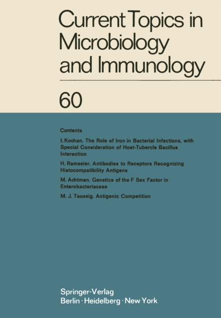 Current Topics in Microbiology and Immunology : Ergebnisse der Mikrobiologie und Immunitatsforschung, PDF eBook