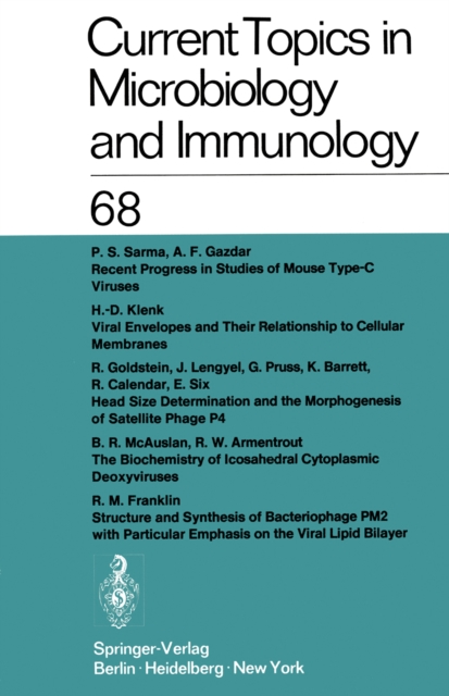 Current Topics in Microbiology and Immunology / Ergebnisse der Mikrobiologie und Immunitatsforschung : Volume 68, PDF eBook