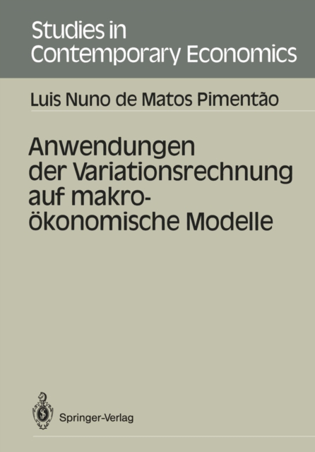 Anwendungen der Variationsrechnung auf makrookonomische Modelle, PDF eBook