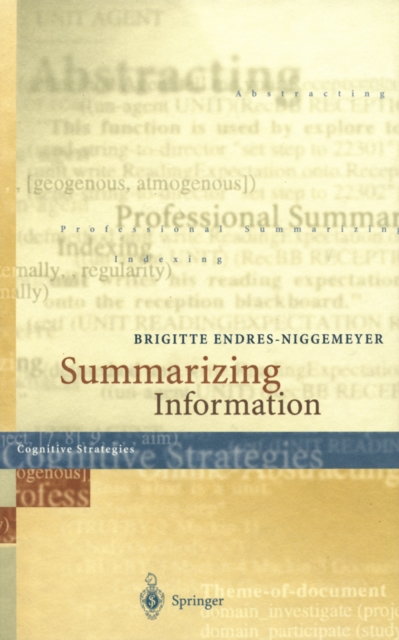 Summarizing Information : Including CD-ROM "SimSum", Simulation of Summarizing, for Macintosh and Windows, PDF eBook
