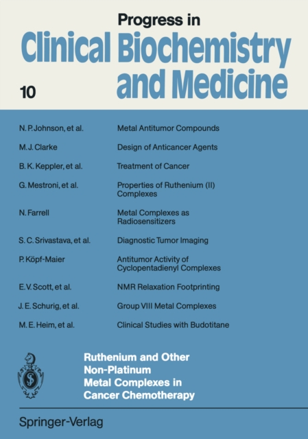 Ruthenium and Other Non-Platinum Metal Complexes in Cancer Chemotherapy, PDF eBook