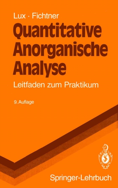 Quantitative Anorganische Analyse : Leitfaden zum Praktikum, PDF eBook