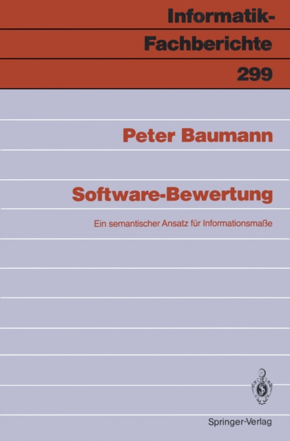 Software-Bewertung : Ein semantischer Ansatz fur Infomationsmae, PDF eBook