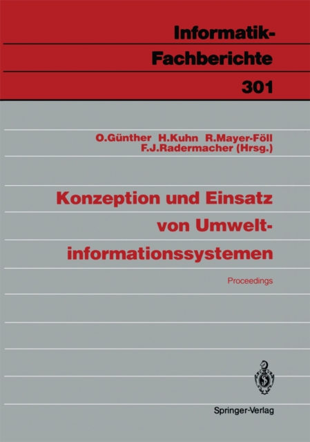 Konzeption und Einsatz von Umweltinformationssystemen : Proceedings, PDF eBook