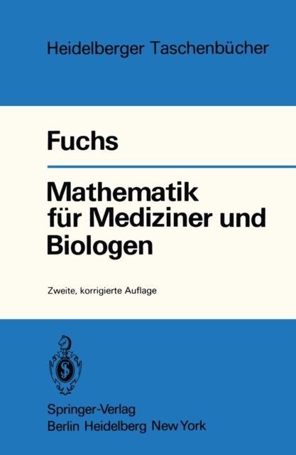 Mathematik fur Mediziner und Biologen, PDF eBook